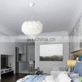 Ручная украшение для свадьбы из перьев. Современный светильник-висящий облако с LED для гостиной thumbnail-2