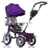 Hot Selling Factory Price Children Tricycle / Kids Trike With Foldable Pushbar Rotating Baby Tricycle thumbnail-6