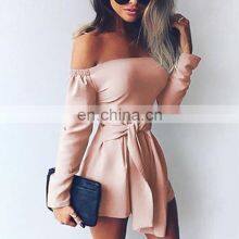 Spring and Summer New Fashion Trend Plus Size Jumpsuit One-shoulder Waist Waist Women's Clothing Wholesale Customization thumbnail-3