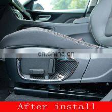 2Pcs Carbon Fiber Style Seat Adjustment Frame Decoration Cover Trim For Jaguar XF XE F-Pace X761 Car Accessories thumbnail-4