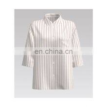 2022 Wholesale Stripe Yarn-dyed Crep Fabric 100% Cotton for Shirt