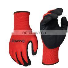 EN388 4121 13G Nylon Liner Nitrile Work Gloves With Sandy Coating thumbnail-1