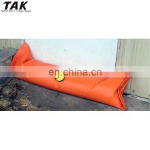 Orange inflatable anti flood prevention barrier sand bags filler for flood control