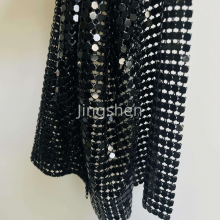 Gold Color Sequin Chain Mail Fabric Metal Mesh/flexible Metal Mesh Fabric thumbnail-3