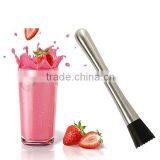 Amazon Hot Sell Cocktail Muddler Stainless Steel Gridded Nylon Stainless Steel Drink Muddler thumbnail-2