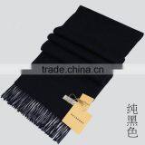 Wholesale Top Quality Unisex Woman Man Plain Pure 100% Wool Scarf thumbnail-2