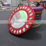 Rajasthani Indian Traditional Pocket Mini Mirror Purse Makeup Mirror thumbnail-2