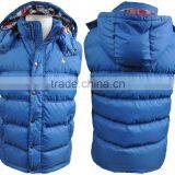 With Hood Fashion Custom 100% Polyester Men Down Vest for Winter thumbnail-1