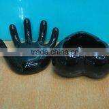 2013 Creatived Black Ceramic Decorative Heart Outdoor Shaped Ashtray With Hand Shaped Tray thumbnail-1