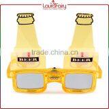 Laura Fairy Custom Logo New Design Yellow Frame Beer Bottle Shaped Party Sunglasses thumbnail-3