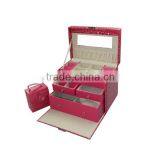 Wholesale Custom Black Large Folding Leather Jewelry Case thumbnail-5