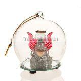 Clear Glass Ball With Colorful Angel Inside