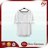 2016 New Lady 100% Linen Short Sleeve Tops Women Casual Shirt White Plus Size Ladies Loose Western Blouse