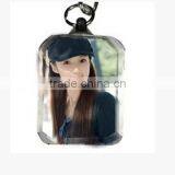 Wholesale Hot Sale Engraved Photo Crystal Key Chain