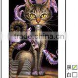3D Painting Wall Frame of Cat 3D Lenticular Framed Wall Photo for Home Decoration