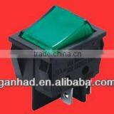 Lighted Green on off Rocker Switch