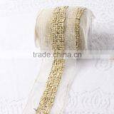 Wholesale Beaded Lace Trim Tape Handmade Sew On Mesh Lace Trimming With Beads Trims