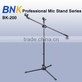 professional music black microphone stand refinforced nylon series BK-200