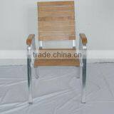 Garden Furniture Outdoor Restaurant Wooden Recliner Aluminum Dining Chair YC016 thumbnail-3