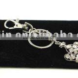 Fashion Key Chain With Crown Pendant Zinc cz Stones thumbnail-1
