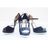 2016 Pretty Hot Women Platform High Heel Sandals Shinny Upper Blue Color Women Sexy Thin Heel Sandals for Wholesale thumbnail-4