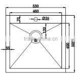 Topmount 304 Steel Single Bowl Handmade Kitchen Sink thumbnail-4