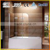 6mm Glass Shower Screen for Bath Tub With Side Panel EX-222 thumbnail-2