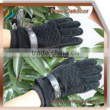 Black Men Pig Skin Gloves