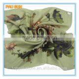 New Style Flower Printed Square Thick Wool Scarfhandmade Wool Scarf thumbnail-1