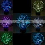 3D Optical Night Light Time Machine 7 RGB Light Colors 10 LEDs AA Battery or DC 5V Mixed Lot thumbnail-1