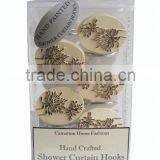 DECRATIVE SHOWER CURTAIN HOOKS