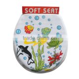 european Size colorful seaworld Printing toilet seat cover