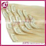 Best Quality Virgin Brazilian Hair Weaving Clip in Human Hair Extensions thumbnail-4