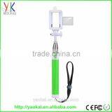 2015 Hot New Cable Take Pole Selfie Stick, Wired Selfie Stick, Colorful Selfie Stick for Motorola Moto g