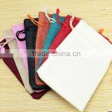 13x18cm Handmade Cotton Drawstring Burlap Wedding Party Favor Christmas Gift Packaging Bags Pouches Jute Bags