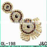 Long Shaped Rhinestone Shoe Ornament/ Shoe Accessory/ Shoe Trim thumbnail-1