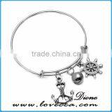 Bangles For Girls Hot Sale Adjustable Wire Bangle Bracelet Wholesale thumbnail-1