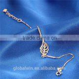 2015 Leaf Chain Bracelets Silver Luxury Austrian Crystal Bracelet For Women Wedding Jewelry thumbnail-2