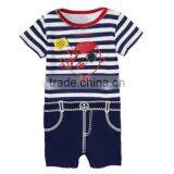 New Summer Style Baby Boys Clothes Casual Short-sleeved Navy Pirate Romper Jumpsuits Newborn Baby Clothing thumbnail-5