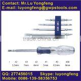 6 Pcs Cr-V Satin Finished Multi-functional Electrical Test Pen Set With Crystal Handle thumbnail-1
