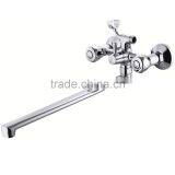 Wall Mounted Two Handles Bathtub Faucets For Bathroom With Long Spout thumbnail-1