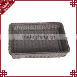 Set of 2 Plastic Wicker Bathroom Storage Basket for Home or Hotel thumbnail-3