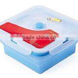 Food Grade Portable Convenient Collapsible Houseware Silicone Foldable Lunch Box thumbnail-1