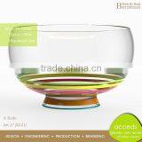 Handmade Borosilicate Pyrex Reusable Glass Salad Bowl Set