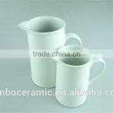 White Strong Porcelain Milk Jug in Coffee & Tea Sets 500 ml of Set 2 Wholesale thumbnail-2