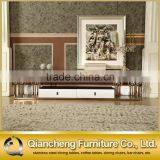 Tempered Glass tv Stand Metal tv Table thumbnail-1