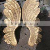 Antique Wooden Carving Gold Handmade Angel Wings for Decoration thumbnail-2
