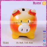 High quality custom ceramic pig shape money bank