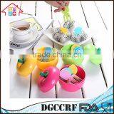 1Set Apple Box 10 PCS Plastic Fruit Fork Stand Container Kids Cake Dessert Forks thumbnail-1