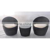 Living Pineapple 3 Piece Wicker Stacking Chat Set thumbnail-1